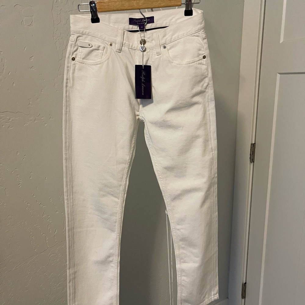 Ralph Lauren Purple Label Women’s White Straight Jeans